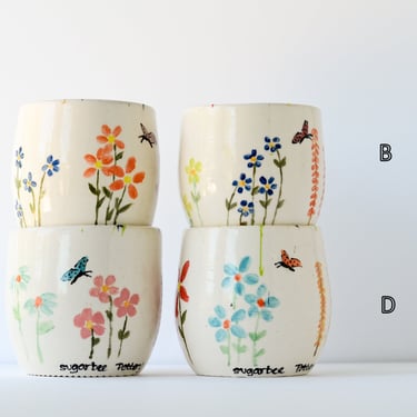 Wildflower Cups - Handmade Ceramic Cups 