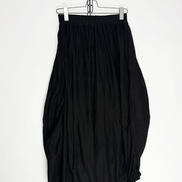 Semi-Sheer Layered Draped Bubble Skirt