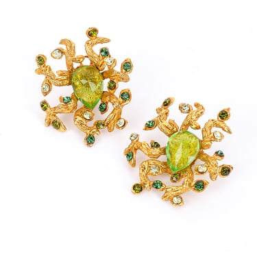 Branch Cluster Crystal Earrings