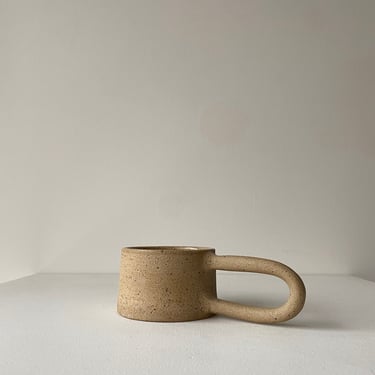 handmade abstract stoneware mug 