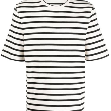 Jil Sander Men Striped Cotton T-Shirt