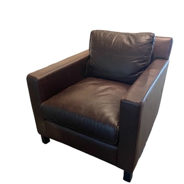 Perch Furniture Brown Leather Burnside Club Chair (2 avail.) PFP229-7