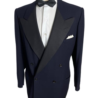 Vintage 1940s HICKEY FREEMAN Wool Tuxedo Jacket ~ 40 ~ Suit ~ Wedding ~ Blazer / Sport Coat / Suit ~ Double Breasted Tux 