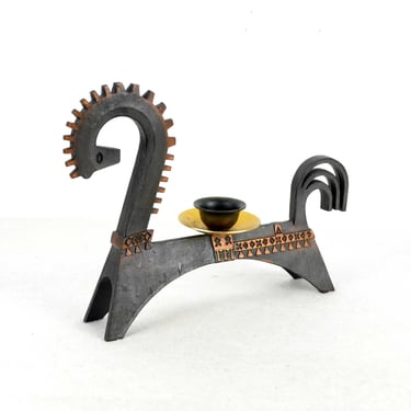 Modernist candlestick horse 50s 60s mid century vintage design candlestick candlestick Kievan Rus USSR aluminum cast bronze patinated 
