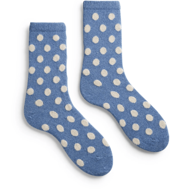 Lisa b. | Classic Dot Wool Cashmere Crew Socks