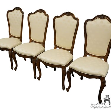 Set of 4 CENTURY FURNITURE Country French Provincial Upholstered Dining Side Chairs 