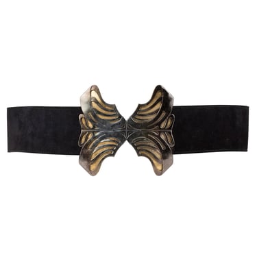 Yves Saint Laurent 1970-71 F/W Documented Vintage Art Nouveau Butterfly Buckle Belt 