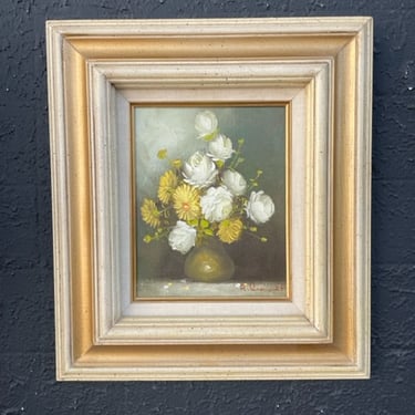 Yellow Floral MCM Painting
