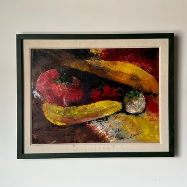 Lourdes Abstract Still Life Oil Painting, Framed 