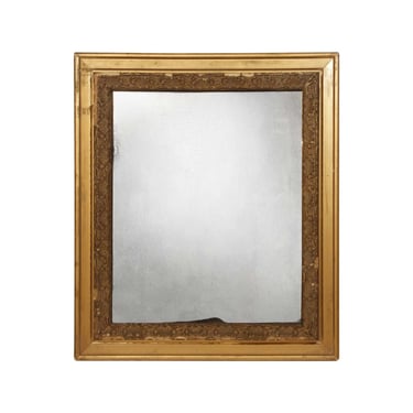 Hand Silvered Glass Gilt Wood Frame Wall Mirror 29.75 x 25.75