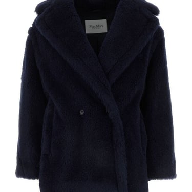 Max Mara Woman Midnight Blue Teddy Olga Coat