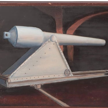 Unique Industrial Machine Signed & Dated Original Oil Painting 