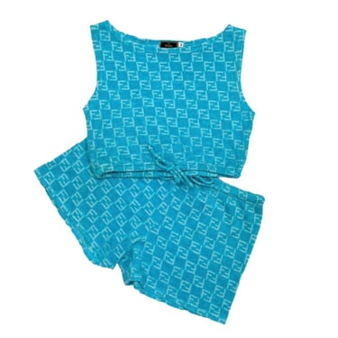 Fendi Bright Blue Terry Cloth Set