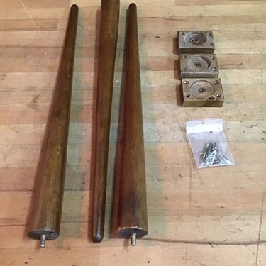 3 Wooden Table Legs w/ Hardware (Tacoma)