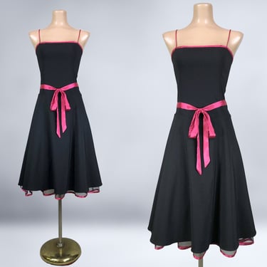 VINTAGE 00s Y2K Pin-Up Crinoline Party Dress Size 12 NWT | 1990s 2000s Rockabilly Mini Prom Dress | VFG 