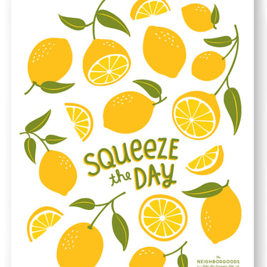 Squeeze the Day Lemon Art Print
