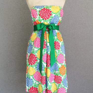 Lilly Pulitzer - Strapless - Cotton Sundress - Lined - Marked size 10 