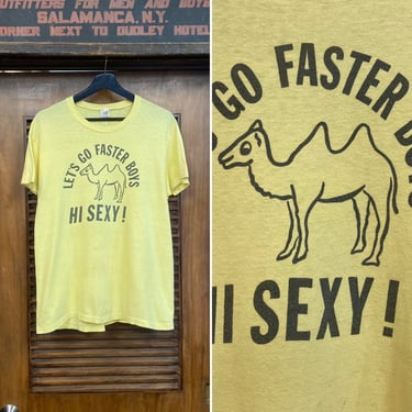 Vintage 1970’s Camel “Hi Sexy” Cartoon Hanes Funny T-Shirt, 70’s Tee Shirt, Vintage Clothing 