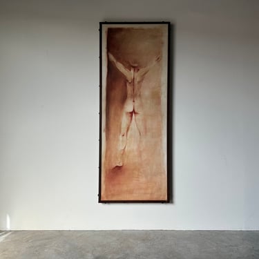 Oversize Liza Busch  Male Nude Oil Painting 