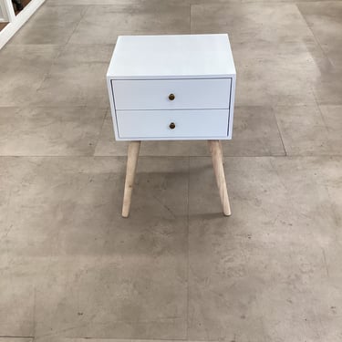 White MCM Side Table