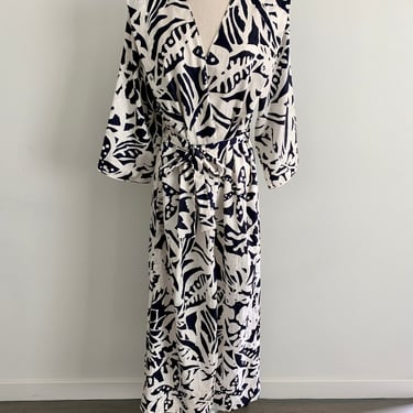 Mary McFadden Collection I 1980s floral robe-size S 