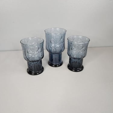Set of 3 Libbey Country Garden Drinking Glasses 