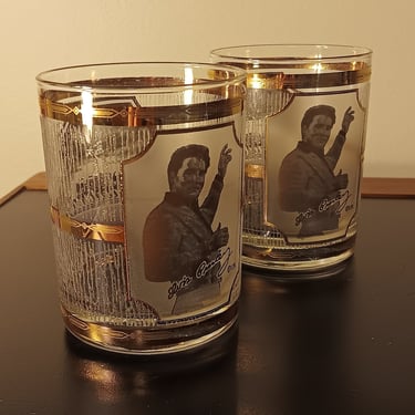 Elvis Presley Graceland Old Fashioned Rocks Glasses by Culver | Vintage Set of 2 