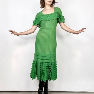 1920s Must Be Luck Pleated Dress