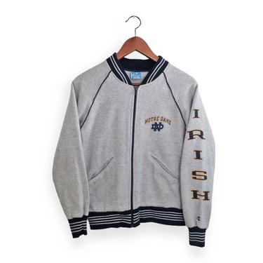 Norte Dame sweatshirt / Champion sweatshirt / 1980s Champion Notre Dame Fighting Irish zip up sweatshirt XS 