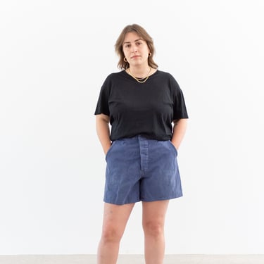 Vintage 32 Waist Blue Denim Shorts | Unisex French Workwear style | S048 