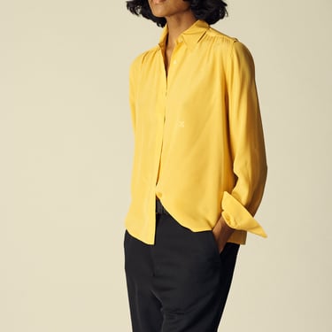 Celine Goldenrod Silk Blouse