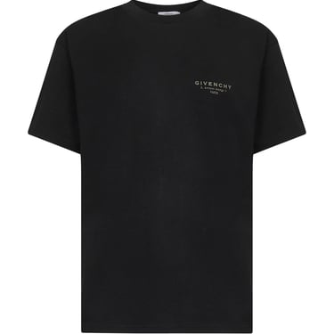 Givenchy Men Black Cotton Jersey Crewneck T-Shirt