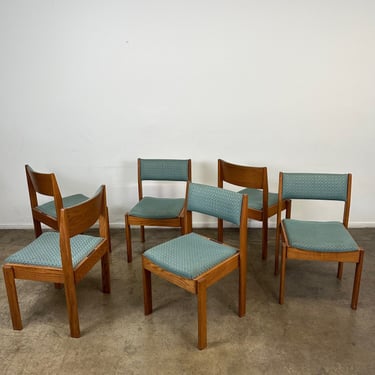 Vintage solid oak dining chairs - sold separately 