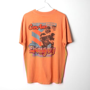 vintage 90s RUGBY orange slouchy oversize CanAm faded vintage t-shirt -- size xl -- FREE shipping U.S.A - New York vintage 90s MICHELOB beer 