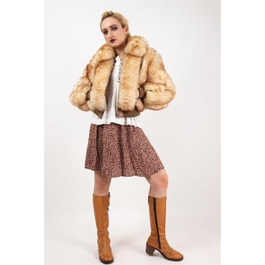 Vintage Teddy bear coat / 1970s Dino Ricco chubby sheepskin jacket / S M 