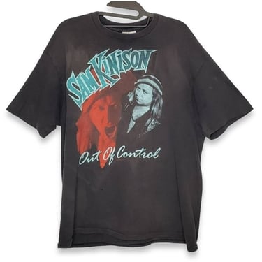 1980s Vintage T-shirt, 1988 Sam Kinison Out of Control Single Stitch Graphic Tee, Stand Up Comedian, Black Unisex Shirt 80s Vintage Clothing 