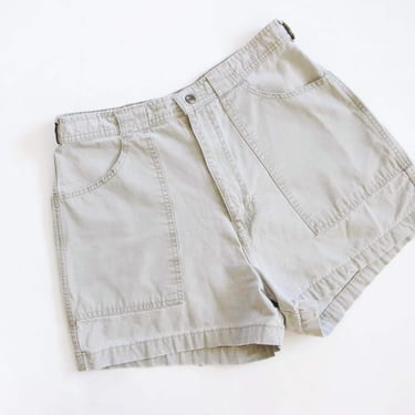 Vintage 90s REI Womens Hiking Shorts 30 M - 1990s Light Beige High Waist  Outdoor Utility Cotton Adventure Shorts 