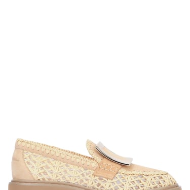 Roger Vivier Women Viv Rangers Raffia Braided Loafe 25
