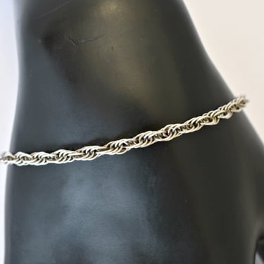80's sterling Prince of Wales edgy rocker chain, HCT Italy 925 silver complex links bracelet 