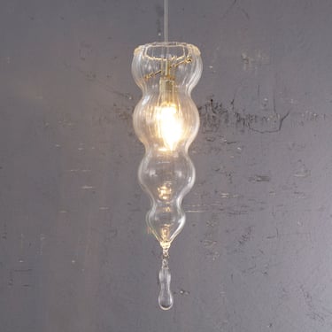 Murano glass blown crystal color pendant lamp, Made in Italy artistic transparent handmade chandelier design 