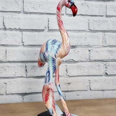 Abstract multicolor Flamingo statue / artwork/ decor 