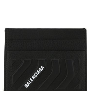 Balenciaga Man Black Leather Car Card Holder