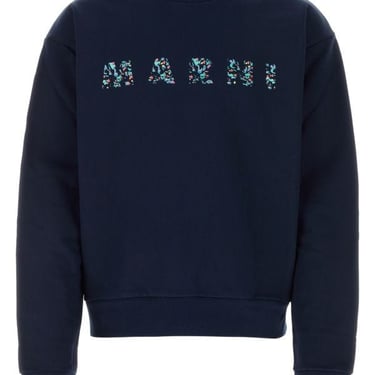 Marni Man Midnight Blue Cotton Sweatshirt