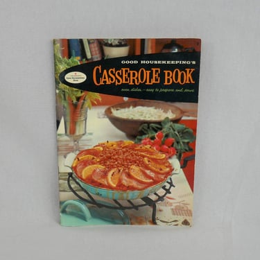 Good Housekeeping's Casserole Book (1958) - Small Pamphlet - Mid Century MCM Recipes Illustrations - Vintage Cook Book Cookbook 