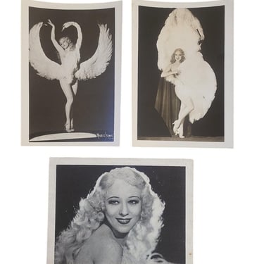 Vintage Photographs Sally Rand Chicago Burlesque Fan Dancer 1930s 