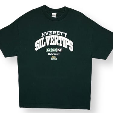 Vintage 2003 CCM Everett Silvertips Hockey Minor League Expansion Team Graphic T-Shirt Size XL 