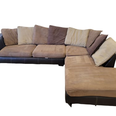 Tri-Color 2pc Sectional (clean but some wear)