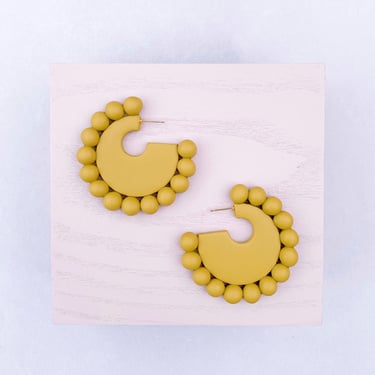 REINA hoops - Harvest Gold | FW22 Collection, Hoop Earrings, Polymer Clay Lightweight, Hypoallergenic Posts 