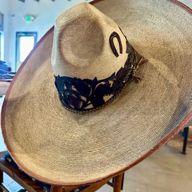 Early 1930's Sombrero with Carved Leather Band