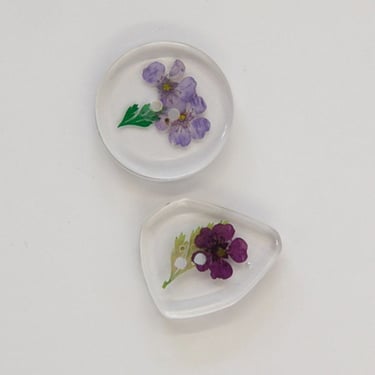 KkCo Flower Pressed Lucite Buttons - Mixed